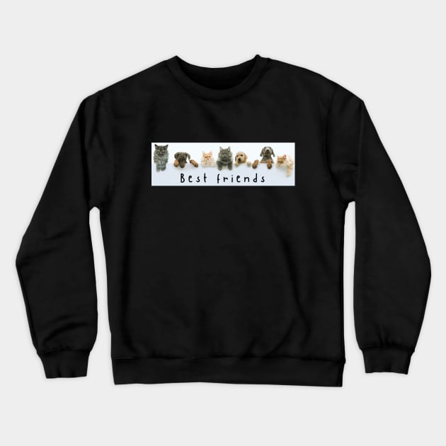 cats and dogs Crewneck Sweatshirt by T-Crafts